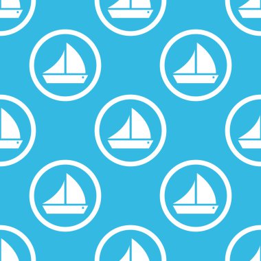 Sailing ship sign blue pattern