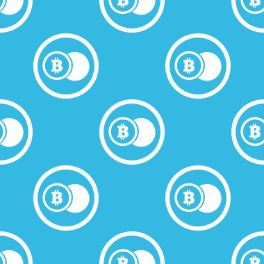 Desen Bitcoin para işareti mavi