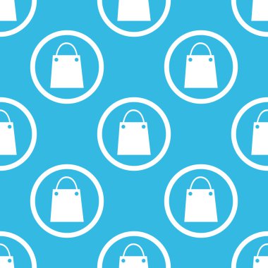 Desen alışveriş çantası işareti mavi