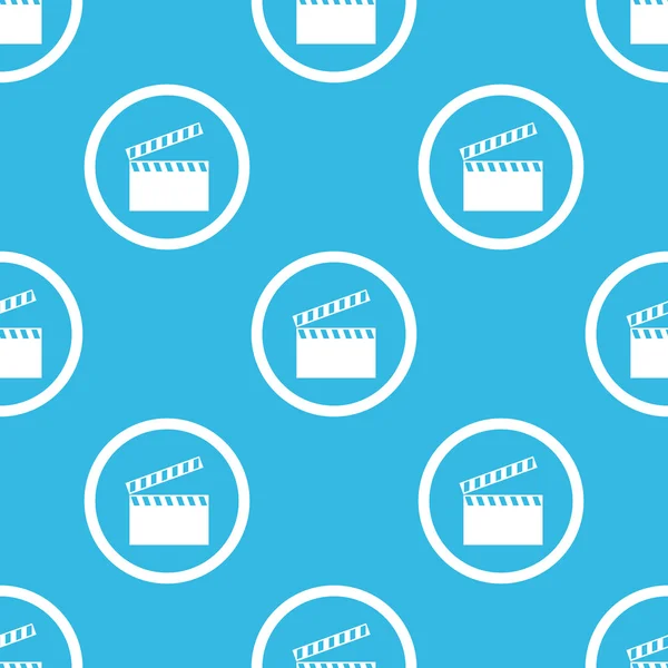 Clapperboard sign blue pattern — Stockvector