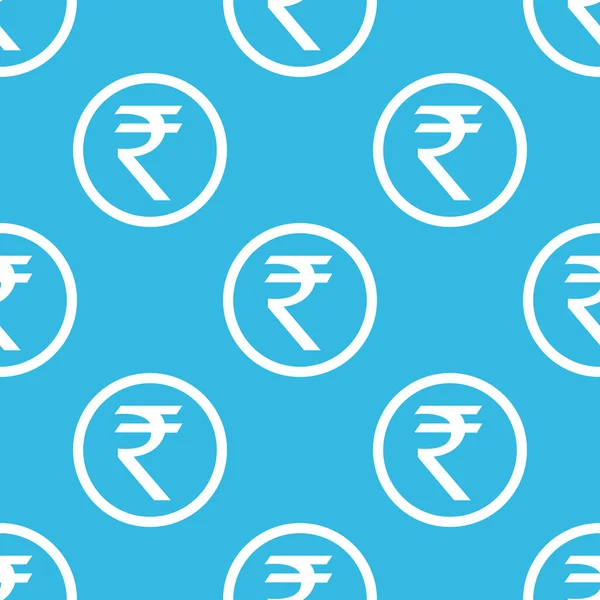 Signo de rupia patrón azul — Vector de stock