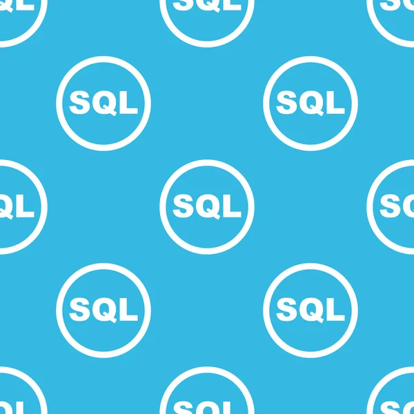 SQL segno blu modello — Vettoriale Stock