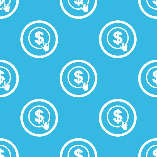 Dollar click sign blue pattern — 图库矢量图片