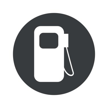 Tek renkli yuvarlak benzin istasyonu simgesi