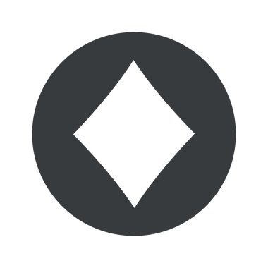 Tek renkli yuvarlak elmas simgesi