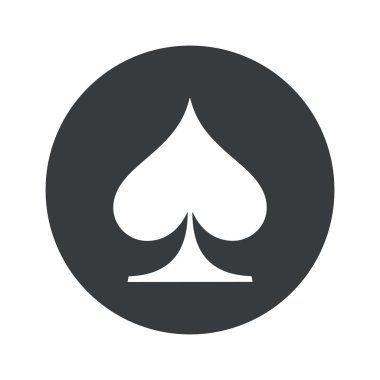 Tek renkli yuvarlak maça simgesi