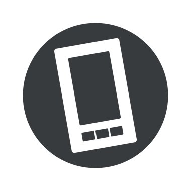 Tek renkli yuvarlak smartphone simgesi