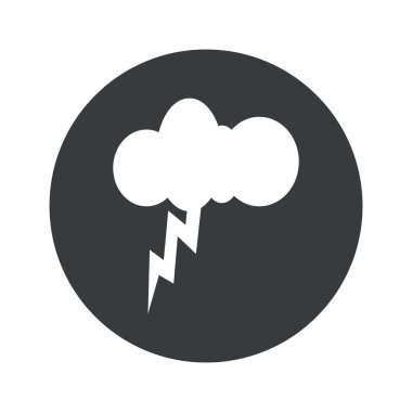 Tek renkli yuvarlak fırtına simgesi