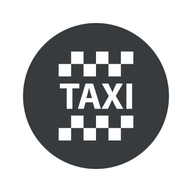 Tek renkli yuvarlak taksi simgesi