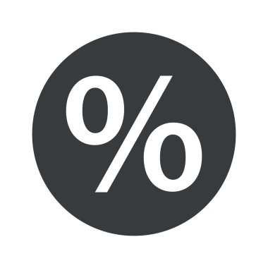 Tek renkli yuvarlak yüzde simgesi