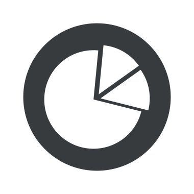 Tek renkli yuvarlak diyagram simgesi