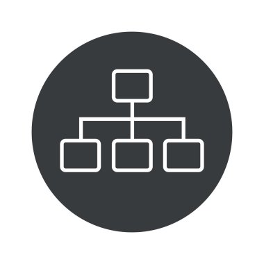 Tek renkli yuvarlak düzeni simgesini