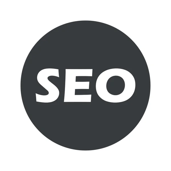 Monochrome round SEO icon — Stock Vector