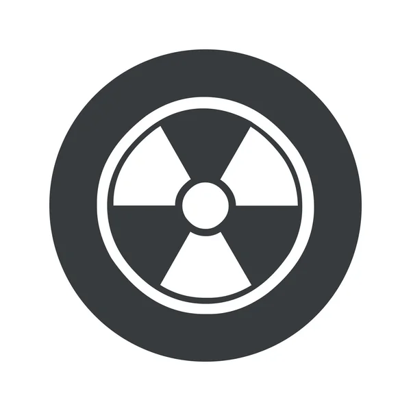 Monochrome round hazard icon — Stock Vector