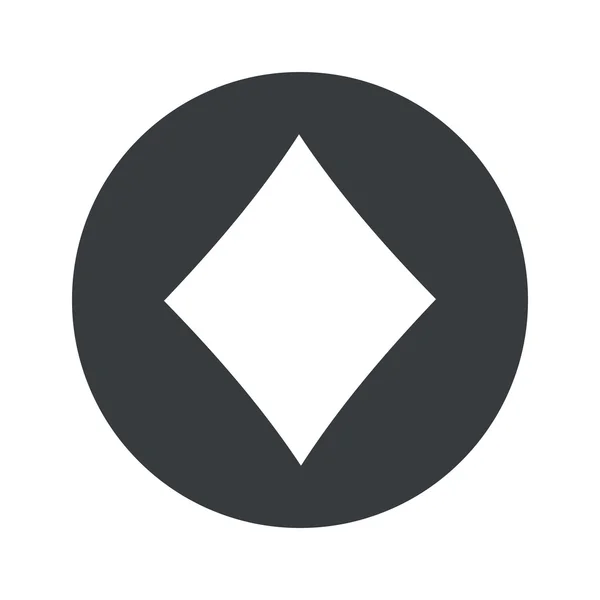 Fekete-fehér kör gyémánt ikon — Stock Vector