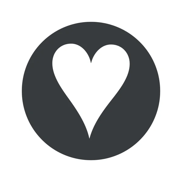 Monochrome round hearts icon — Stock Vector