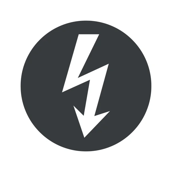 Monochrome round voltage icon — Stock Vector