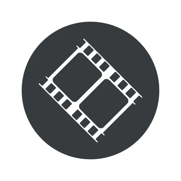 Monokrom runda filmsymbol — Stock vektor