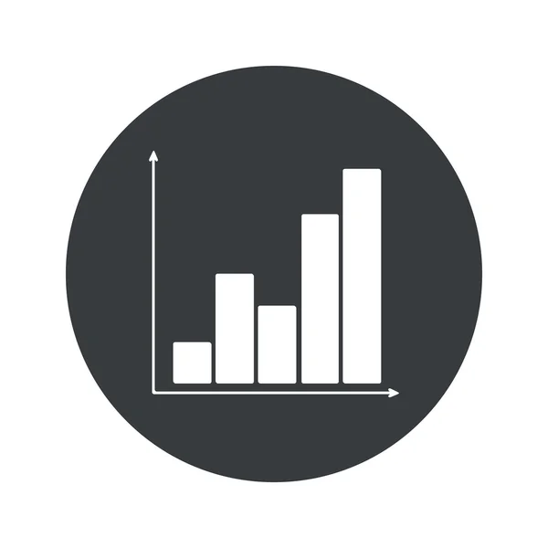 Icono gráfico redondo monocromo — Vector de stock