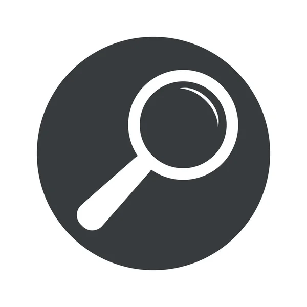 Monochrome round search icon — Stock Vector