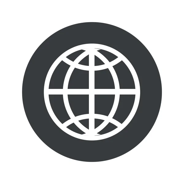 Monochrome round globe icon — Stock Vector