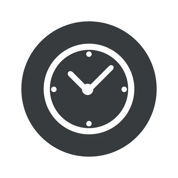 Fekete-fehér, kerek a óra ikon — Stock Vector
