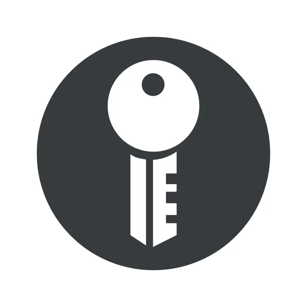 Monochrome round key icon — Stock Vector