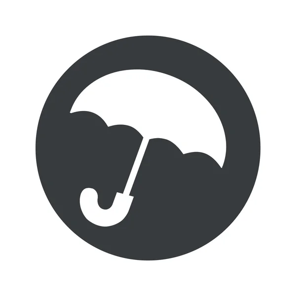 Monochroom ronde paraplu pictogram — Stockvector