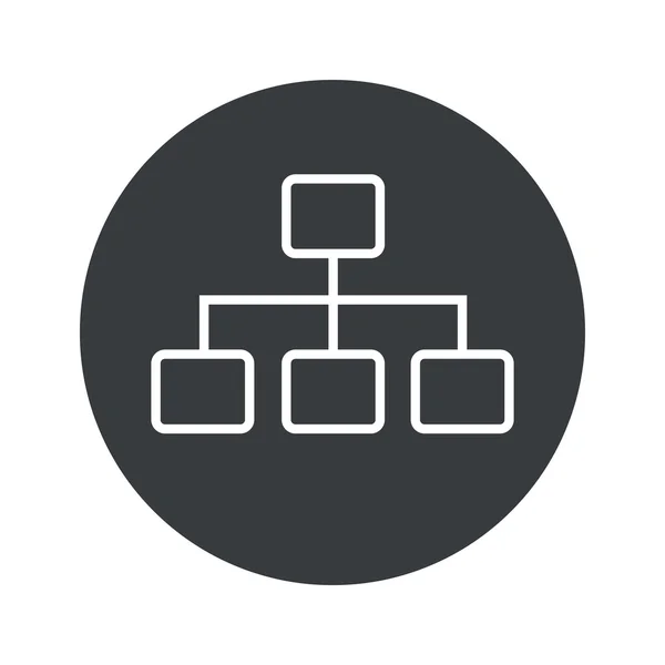 Monocromatico icona schema rotondo — Vettoriale Stock