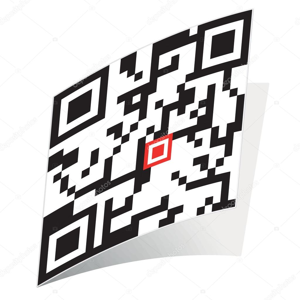 Square QR-code sticker