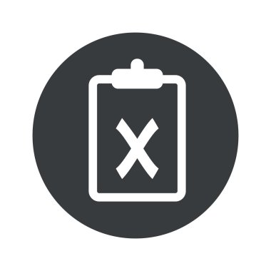 Kép-a-kereszt-vágólapra fekete kör, elszigetelt fehér