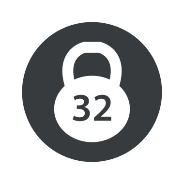 Tek renkli yuvarlak dumbbell simgesi