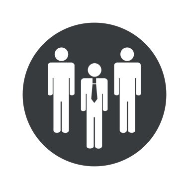 Tek renkli yuvarlak iş takım simgesi