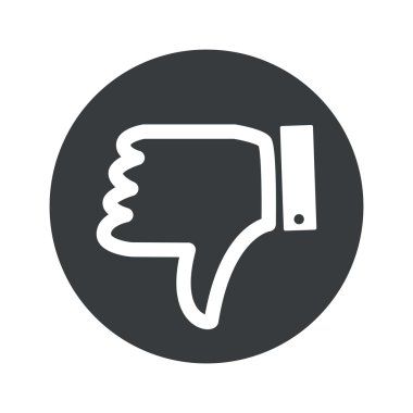 Tek renkli yuvarlak antipati simgesi