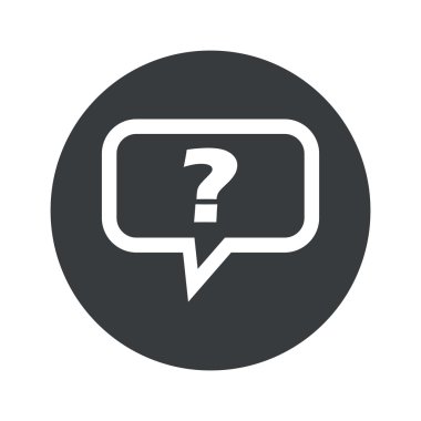 Tek renkli yuvarlak soru simgesi