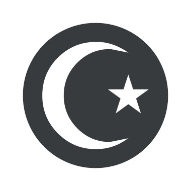 Tek renkli yuvarlak Türkiye sembol simge