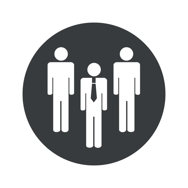 单色圆工作团队图标 — 图库矢量图片