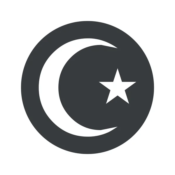 Icône symbole rond monochrome Turquie — Image vectorielle