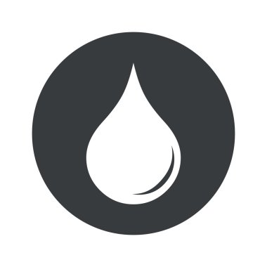 Tek renkli yuvarlak su damla simgesi