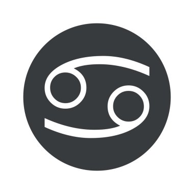 Tek renkli yuvarlak kanser simgesi