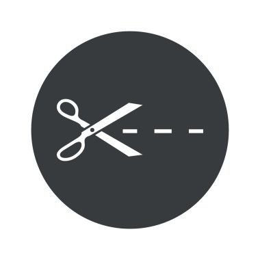 Simge tek renkli yuvarlak kesilmiş