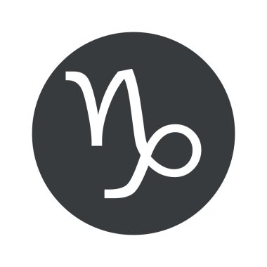 Tek renkli yuvarlak Oğlak simgesi