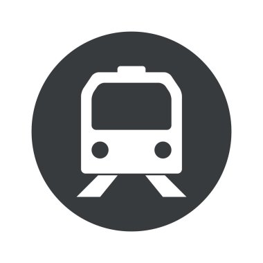 Tek renkli yuvarlak tren simgesi