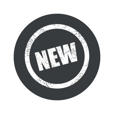 Tek renkli yuvarlak yeni işareti simgesi