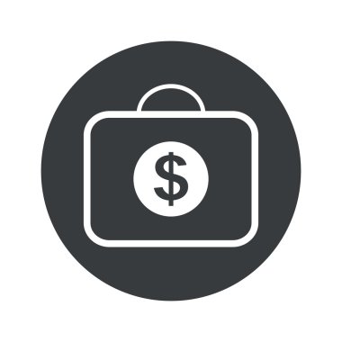 Tek renkli yuvarlak Doları çanta simgesi