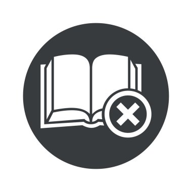 Tek renkli yuvarlak kitap simgesini Kaldır