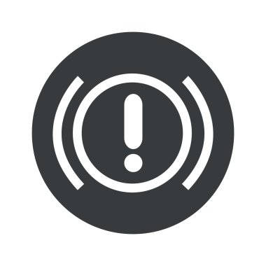 Tek renkli yuvarlak uyarı simgesi