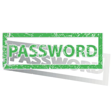 Yeşil parola damga özetlenen