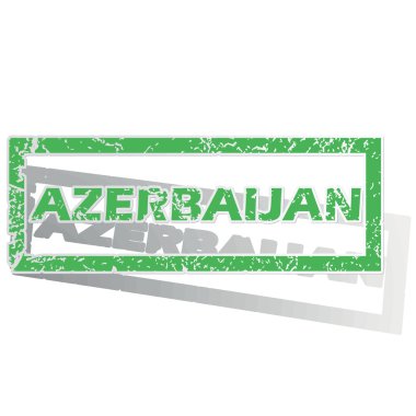 Green outlined Azerbaijan stamp