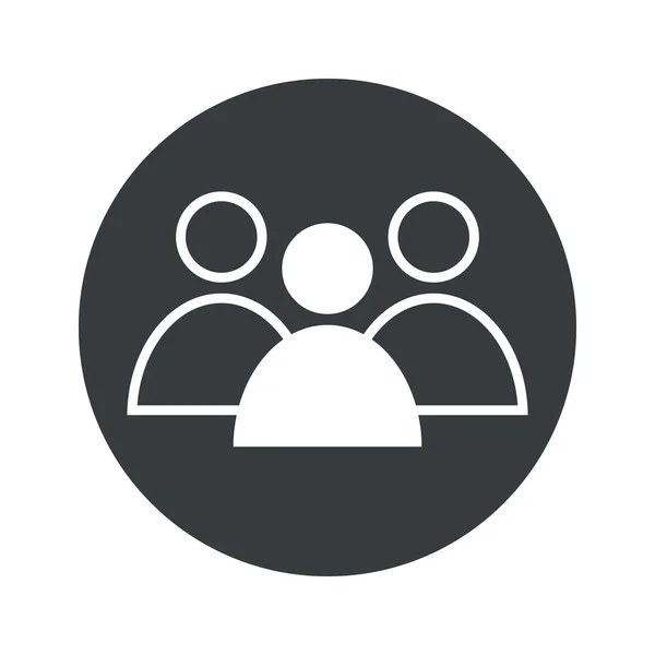 Monochrome round group leader icon — Stock Vector